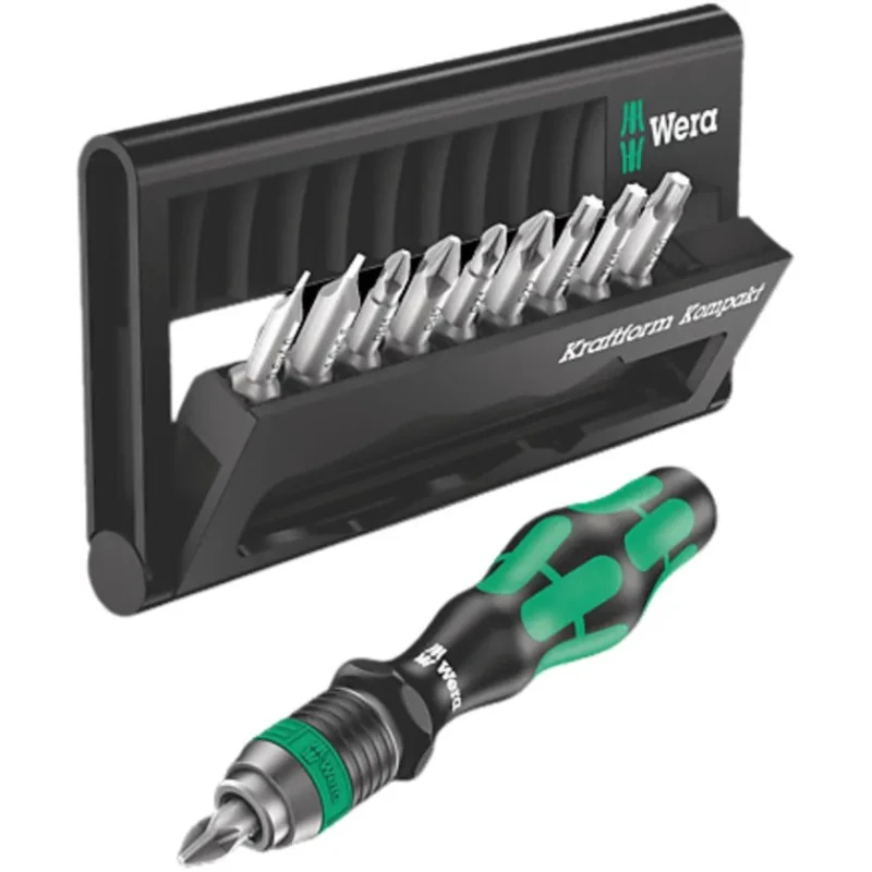 Wera Hexagon, Pozidriv, Slotted, Phillips, Torx Interchangeable Standard Screwdriver Set, 11-Piece 05056653001