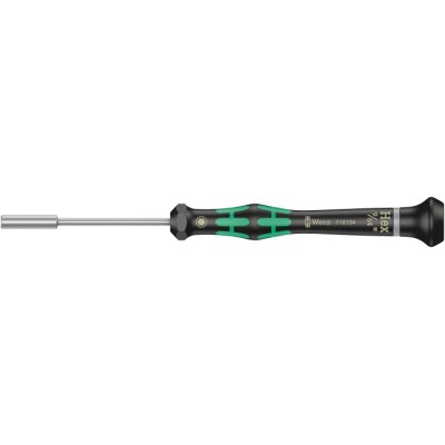 Wera Hexagon Nut Driver, 9/64 in Tip, 60 mm Blade, 157 mm Overall 05118134001