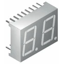 Kingbright 2-Character 7 Segment Red LED Display Anode 85mcd Right Side 14.2mm DA56-11SURKWA