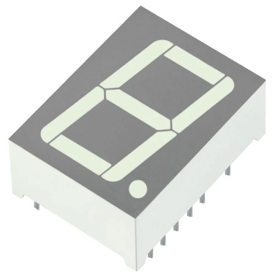 Kingbright 1 Digit 7 Segment LED Display Green Anode Right Side 20.3 mm SA08-21CGKWA