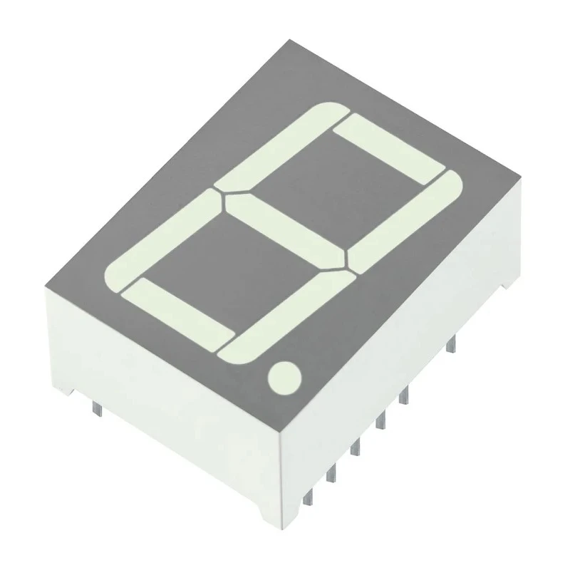 Kingbright 1 Digit 7 Segment LED Display Green Anode Right Side 20.3 mm SA08-21CGKWA