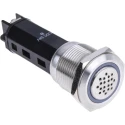 RS PRO Panel Mount Buzzer 24V DC 75dB IP50 Brass, Polybutylene Terephthalate, Steel Housing IP50