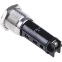 RS PRO Panel Mount Buzzer 24V DC 75dB IP50 Brass, Polybutylene Terephthalate, Steel Housing IP50