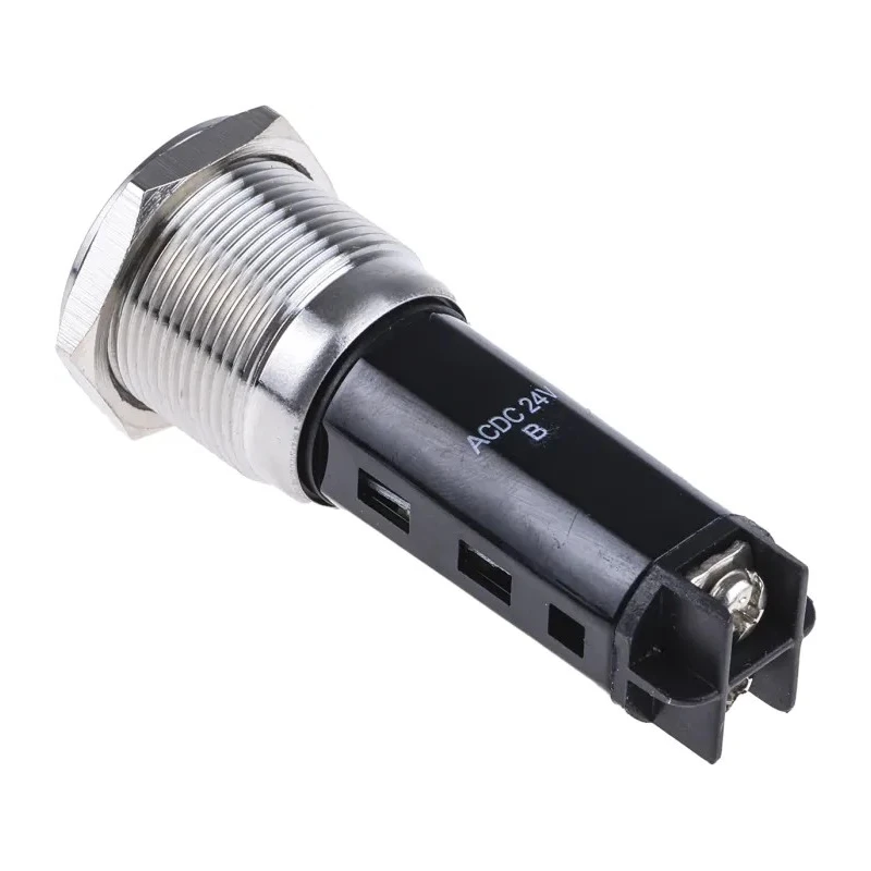 RS PRO Panel Mount Buzzer 24V DC 75dB IP50 Brass, Polybutylene Terephthalate, Steel Housing IP50