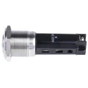 RS PRO Panel Mount Buzzer 24V DC 75dB IP50 Brass, Polybutylene Terephthalate, Steel Housing IP50