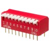 APEM Rotary Coded DIP Switch Piano Actuator Model DPL10V, 10 Way, 25mA 24Vdc Switching, China