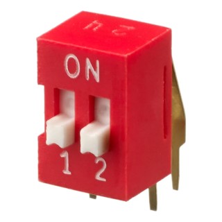 APEM Raised Rotary Coded DIP Switch , SPST Through-Hole Switch, Raised Actuator, Low Contact Resistance 50mΩ, China DA02V