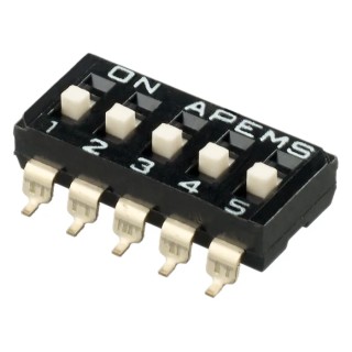 APEM Rotary Coded DIP Switch with Raised Actuator Slide IKD0503101