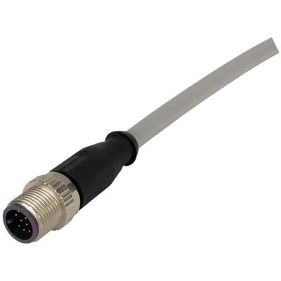 HARTING Male 12 Way Straight to Male Unterminated Sensor Actuator Cable 5m Polyurethane Jacket Grey 250V 21348400C79050
