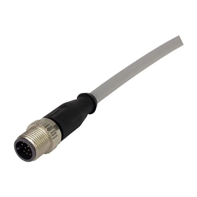 HARTING Male 12 Way Straight to Male Unterminated Sensor Actuator Cable 5m Polyurethane Jacket Grey 250V 21348400C79050