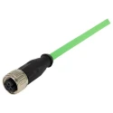 HARTING Female 4-Way Straight to Unterminated Free End Sensor Actuator Cable 1 m 250V Polyurethane Jacket 21349300405010