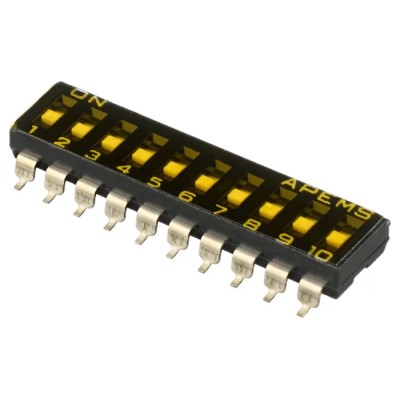 APEM Rotary Coded DIP Switch with Recessed Actuator Slide IKD1003000