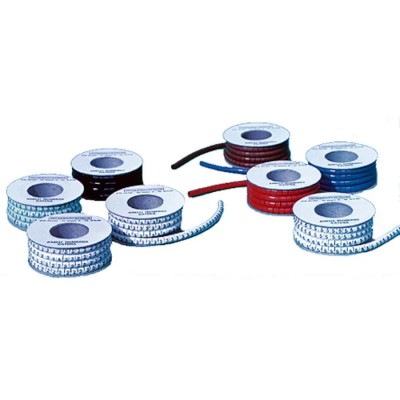 Brady Ademark Pre-Printed Slide-On Cable Marker, Yellow/White/Black, Legend "V", Fits 2.3mm to 3.3mm Cable ACVW25 RS