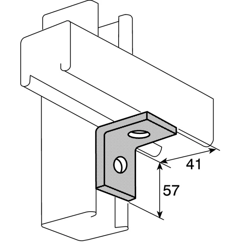 Unistrut Stainless Steel Mounting Bracket Enclosure Accessory 41mm x 41mm P 1068 SS