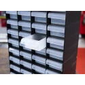 RS PRO Plastic Drawer Unit Storage Cabinet 40 Drawers Black 420mm x 270mm x 130mm 877-6812