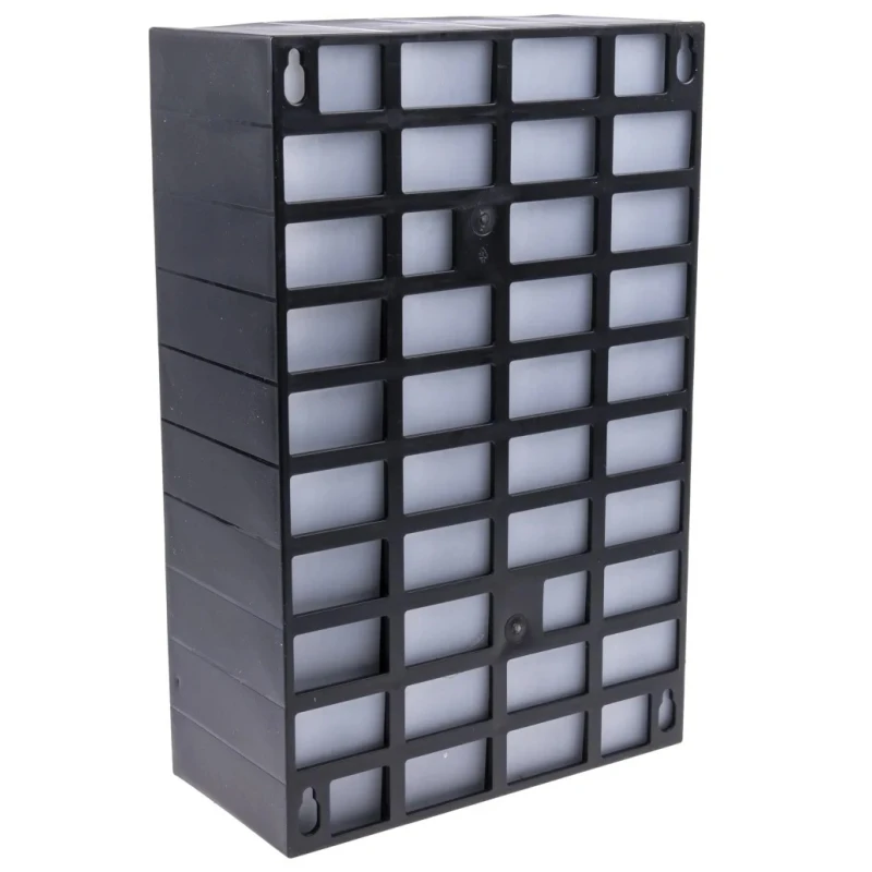 RS PRO Plastic Drawer Unit Storage Cabinet 40 Drawers Black 420mm x 270mm x 130mm 877-6812