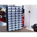 RS PRO Plastic Drawer Unit Storage Cabinet 40 Drawers Black 420mm x 270mm x 130mm 877-6812