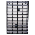 RS PRO Plastic Drawer Unit Storage Cabinet 40 Drawers Black 420mm x 270mm x 130mm 877-6812