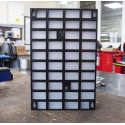RS PRO Plastic Drawer Unit Storage Cabinet 40 Drawers Black 420mm x 270mm x 130mm 877-6812