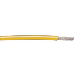 Alpha Wire Hookup Wire TEFLON Series Yellow 0.33 mm², 22 AWG, 19x0.16 mm Core Strands, 30 m, 600V, Silver Plated 5855 YL005