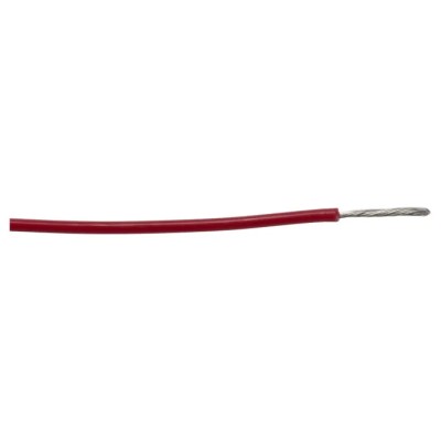 Alpha Wire Hook Up Wire TEFLON Series Red 0.2 mm² 24 AWG 19/0.13 mm Silver Plated Copper 30 m 600V 5854 RD005