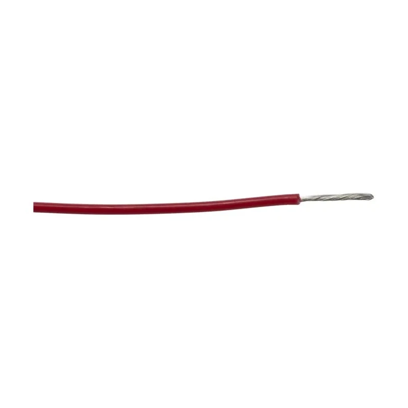 Alpha Wire Hook Up Wire TEFLON Series Red 0.2 mm² 24 AWG 19/0.13 mm Silver Plated Copper 30 m 600V 5854 RD005