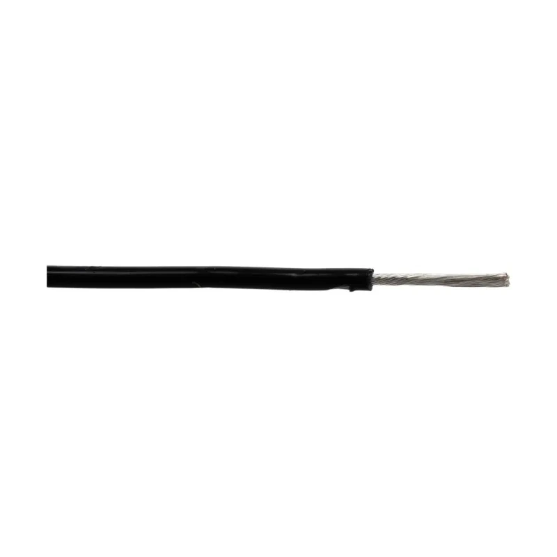 Alpha Wire Hookup Wire TEFLON Series Black 0.33mm² 22 AWG Silver Plated Copper 1kV 30m 5875 BK005
