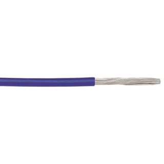 Alpha Wire Hookup Wire TEFLON Series Blue 0.33 mm² 22 AWG Silver Plated Copper 600V 200°C 30m 5855 BL005