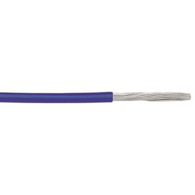 Alpha Wire Hookup Wire TEFLON Series Blue 0.33 mm² 22 AWG Silver Plated Copper 600V 200°C 30m 5855 BL005