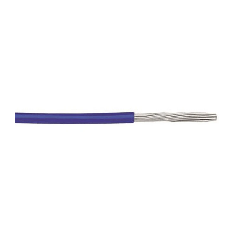 Alpha Wire Hookup Wire TEFLON Series Blue 0.33 mm² 22 AWG Silver Plated Copper 600V 200°C 30m 5855 BL005