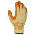 RS PRO Disposable Yellow Polyester Cotton Fibre Work Gloves Latex Coating Size 8 SHO310Y