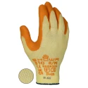 RS PRO Disposable Yellow Polyester Cotton Fibre Work Gloves Latex Coating Size 8 SHO310Y