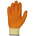 RS PRO Disposable Yellow Polyester Cotton Fibre Work Gloves Latex Coating Size 8 SHO310Y