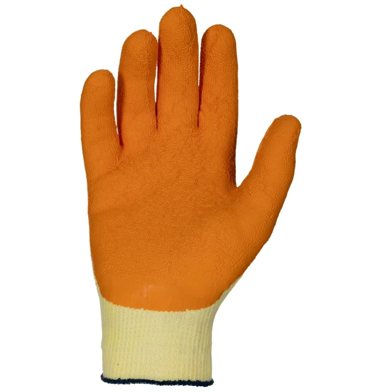 RS PRO Disposable Yellow Polyester Cotton Fibre Work Gloves Latex Coating Size 8 SHO310Y