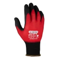 Ansell Beta 1 Black Red Nylon Spandex Work Gloves Size 8 Nitrile Foam Coating SKY50