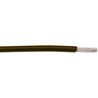 Alpha Wire Hook Up Wire TEFLON Series Brown 0.14 mm², 26 AWG, 30.5 m, 250 V, 200°C Maximum Operating Temperature 2843/7 BR005