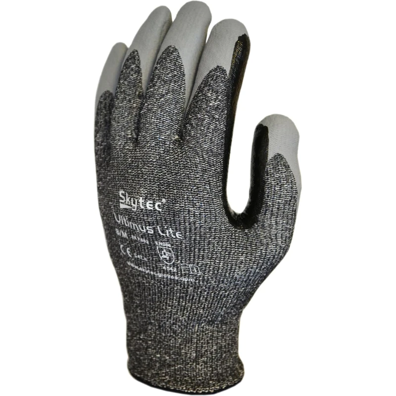Skytec Ultimus Grey Fibreglass High Performance Polyethylene Work Gloves Size 8 Nitrile Coating SKY68