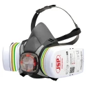 JSP PressToCheck Series Half Mask Replacement Filter Included Mask Respirator, Size M Hypoallergenic BHT0C3-0L5-N00