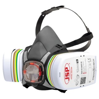 JSP PressToCheck Series Half Mask Replacement Filter Included Mask Respirator, Size M Hypoallergenic BHT0C3-0L5-N00
