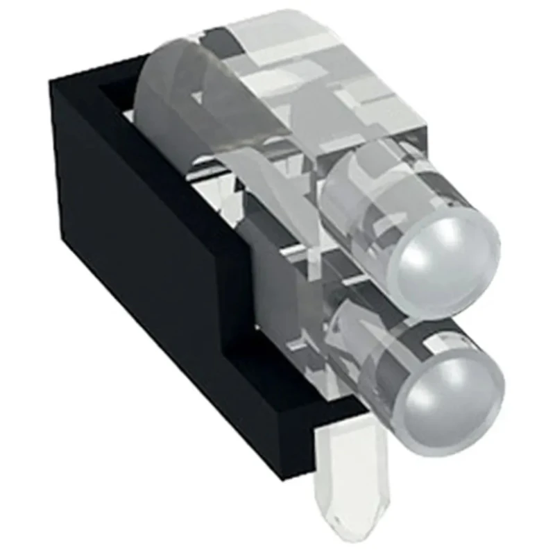 Mentor GmbH Press-In 20-Way Right Angle Rigid LED Light Pipe Clear 1296.2012