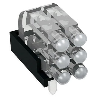 Mentor GmbH Press-In 30-Way Right Angle Rigid LED Light Pipe Clear 1296.2023