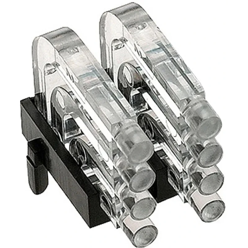 Mentor GmbH Press-In 8-Way Right Angle Rigid LED Light Pipe Clear 1296.1024