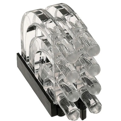 Mentor GmbH Press-In 8-Way Right Angle Rigid LED Light Pipe Clear 3 mm 1279.1002