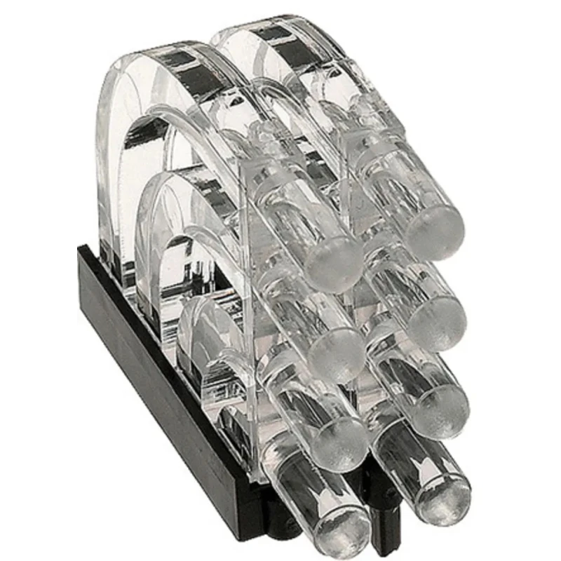 Mentor GmbH Press-In 8-Way Right Angle Rigid LED Light Pipe Clear 3 mm 1279.1002