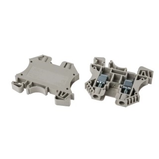 RS PRO DIN Rail Terminal Block Beige, Black, Blue, Grey, Orange, Red, White, 6mm², 1-Level, Screw, 50A, 800V 878-7534