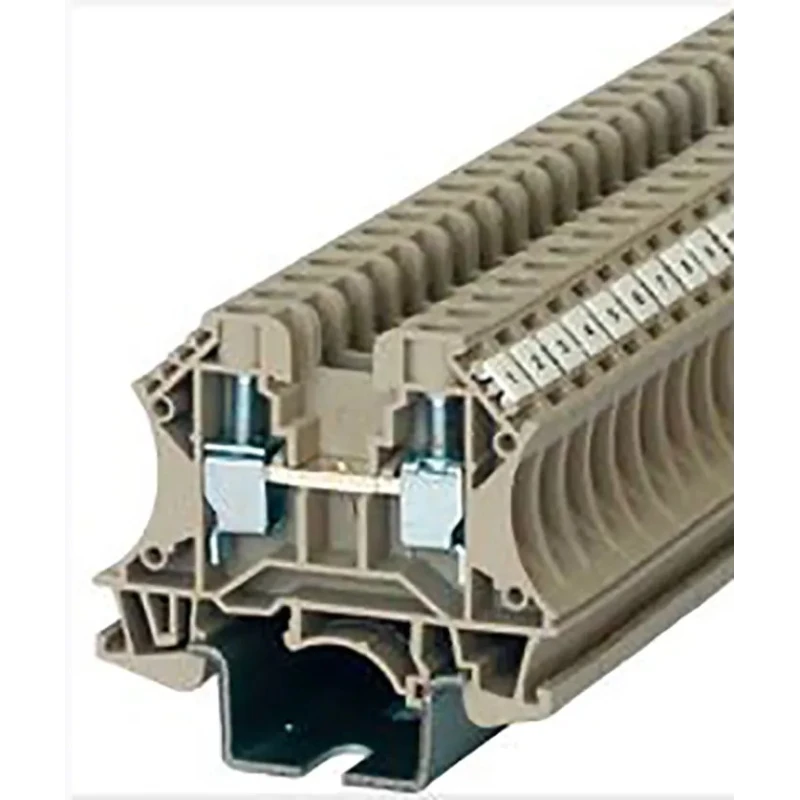 RS PRO DIN Rail Terminal Block Beige, Black, Blue, Grey, Orange, Red, White, 6mm², 1-Level, Screw, 50A, 800V 878-7534