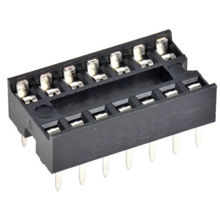 TE Connectivity 2.54 mm Pitch Straight 14 Way Through Hole Standard Pin Ladder DIL Socket 1A 1-2199298-3