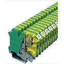 RS PRO 2-Way DIN Rail Earth Block, 0.2mm² to 2.5mm² Cable Size, 12AWG and 26AWG Wire, Screw Termination, Polyamide 878-7562