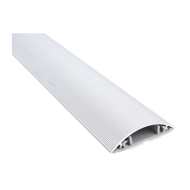 RS PRO Grey Aluminium Alloy Cable Trunking W50mm x D9.8 mm x L1 m Self-Extinguishing PVC Base W50mm