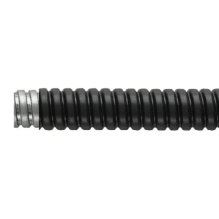 Flexicon 16 mm Nominal Diameter Polyvinyl Chloride Coated Galvanised Steel Flexible Conduit, Black, 50m FSU16B-50M